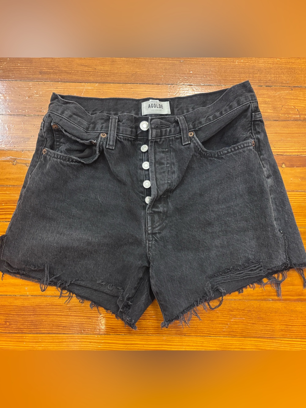 Agolde Black Jean shorts